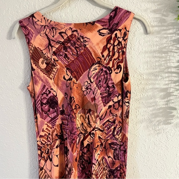 VTG Hilo Hattie Hawaiian Maxi Dress Women Size 6 Pink Orange Floral Long - Picture 6 of 9